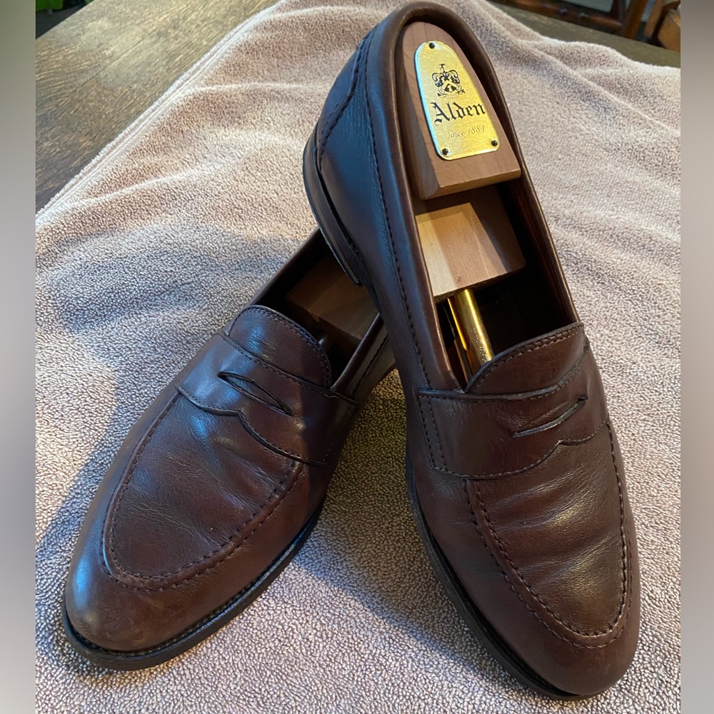 Alden Mens’s Penny Loafer Flex Welt Hand Sewn 11 ½ D